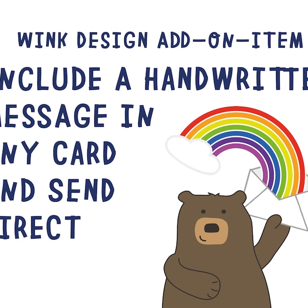 Handwrite my card and send it direct - ADD-ON listing - cards sent direct - write and send - handwritten message inside card