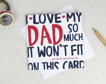 Funny Dad Birthday Card - personalised card - card for dad - birthday card - funny card - dad birthday - uk