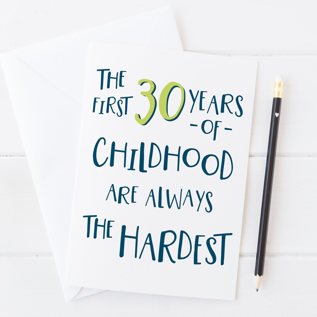 Funny 30th Birthday Card: Cheeky Milestone, Young at Heart 'the First ...