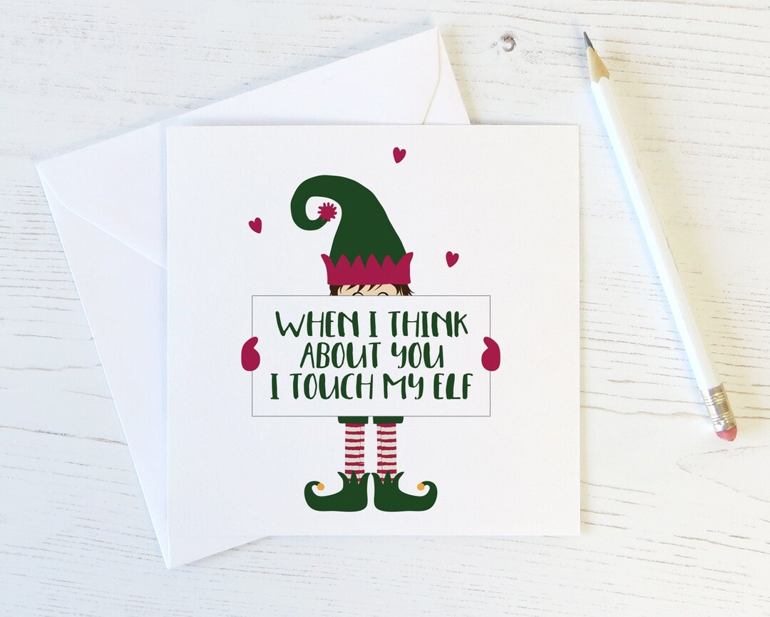 Brutale onbeleefde grappige kerstkaart als ik aan je denk - Etsy Nederland