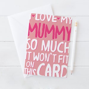 I Love My Mummy So Much - grappige en oprechte kaart voor moeders