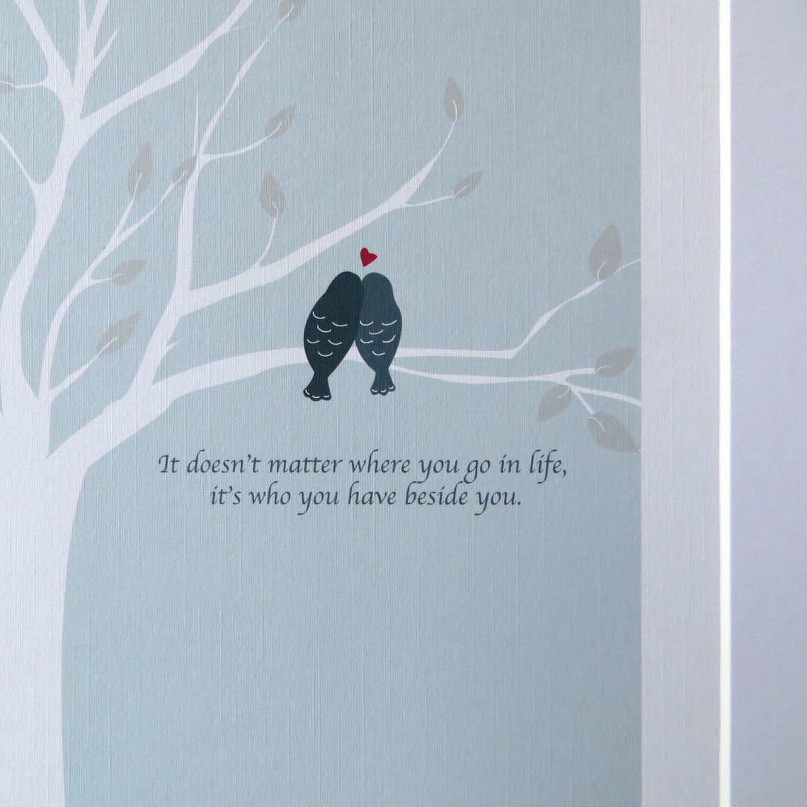 Love birds personalised print valentines gift anniversary Etsy