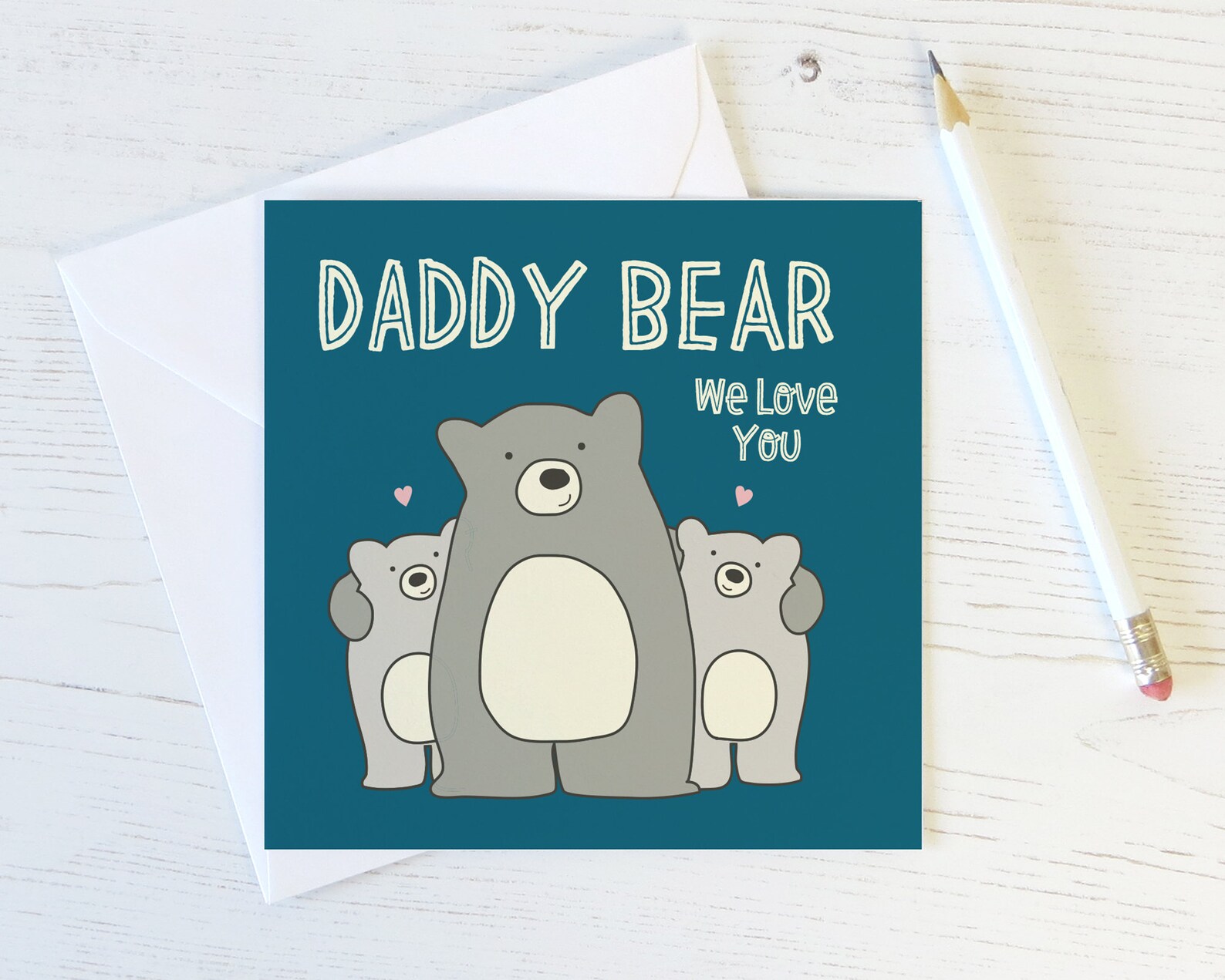 Daddy Bear We Love You Birthday Card for Daddy Fathers Day | Etsy