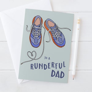 Papakaart met hardloopthema voor Vaderdag of papa's verjaardag