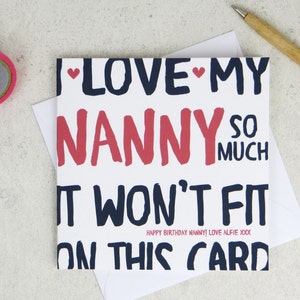 Tarjeta de cumpleaños divertida para niñera - tarjeta personalizada - tarjeta para niñera - tarjeta de cumpleaños - tarjeta divertida - cumpleaños de niñera - reino unido - abuela