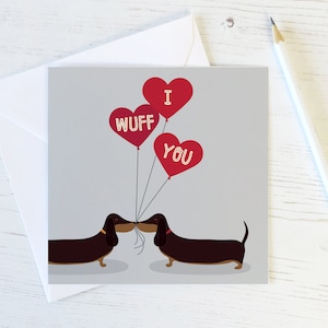 Ti mando un saluto, cane bassotto/carta d'amore