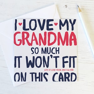 Lustige Oma Geburtstagskarte - personalisierte Karte - Karte für Oma - Geburtstagskarte - lustige Karte - Oma Geburtstag - uk - Oma