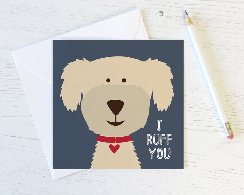 I Ruff You Dog Love Card Anniversary Card Love Card Etsy UK
