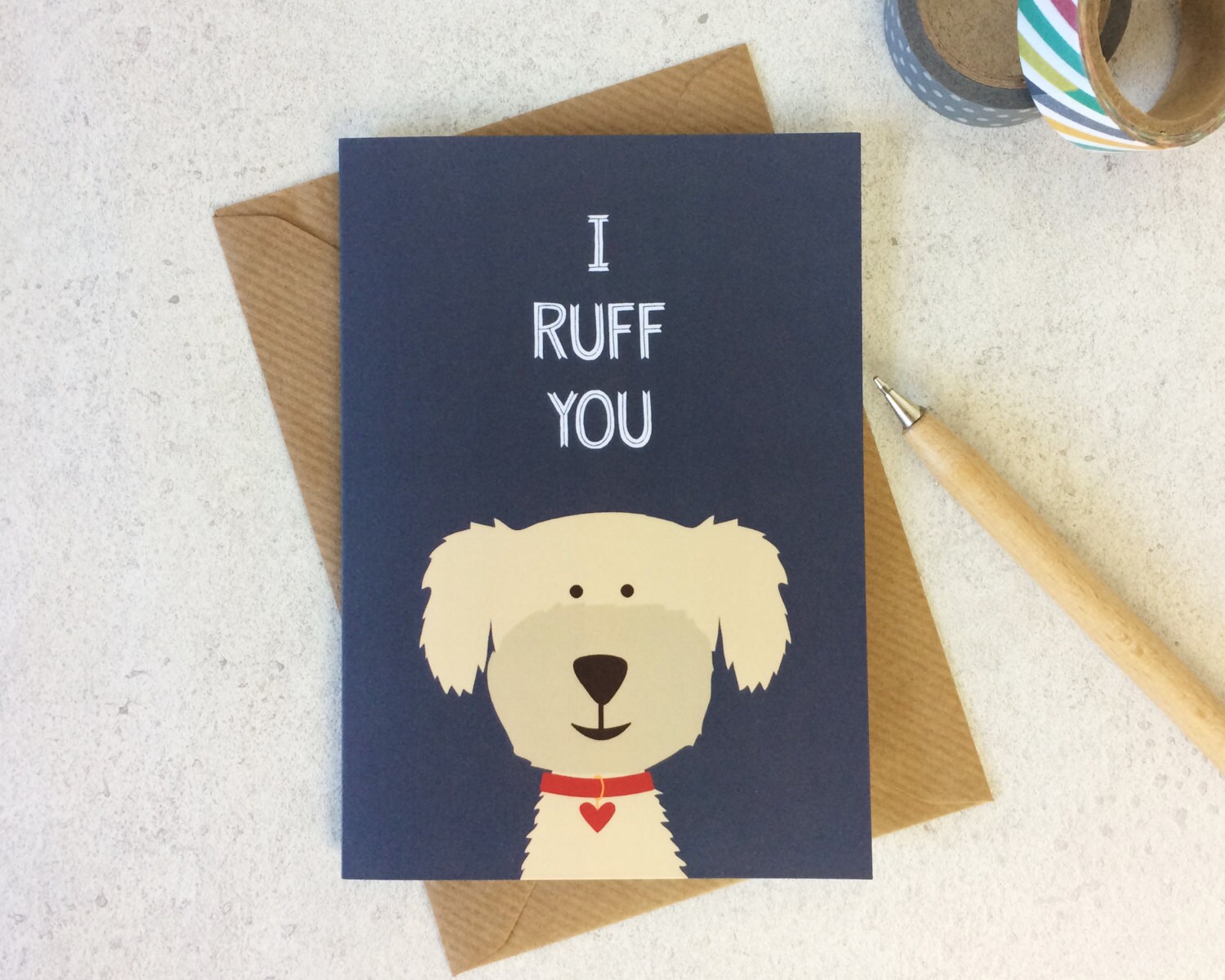 I Ruff You Dog Love Card anniversary card love card | Etsy