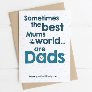 Tarjeta del Día de la Madre para papá: tarjeta personalizada del Día de la Madre para papá soltero