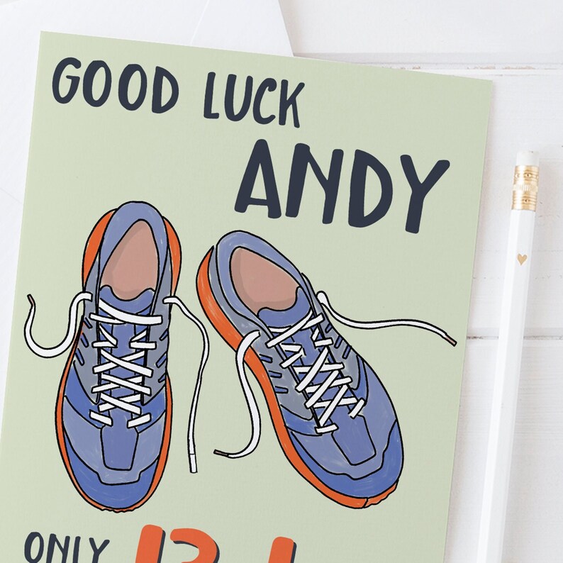 Funny Half Marathon Good Luck Card - Personalised Running Gift - Etsy