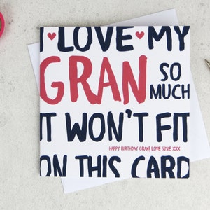 Tarjeta de cumpleaños divertida para abuela - tarjeta personalizada - tarjeta para abuela - tarjeta de cumpleaños - tarjeta divertida - cumpleaños de abuela - reino unido - abuela