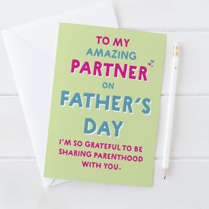 An meinen Partner am Vatertag – Vatertagskarte für neuen Vater