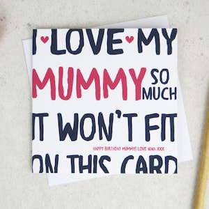 Cartão de aniversário engraçado para mamãe