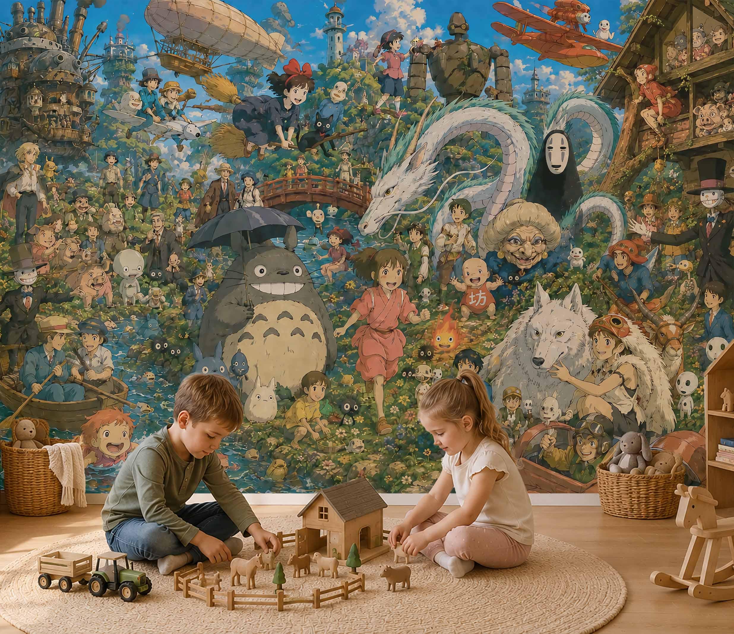 Totoro Wall Mural - Etsy