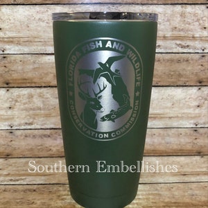 FWC Florida Wildlife Commission Custom Powder Coated Tumbler 20 oz YETI