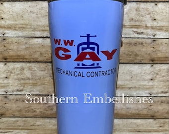 Any business logo Custom Powder Coated Stainless Steel Tumbler