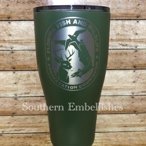 FWC Florida Wildlife Commission Custom Powder Coated Tumbler 30 oz HOGG