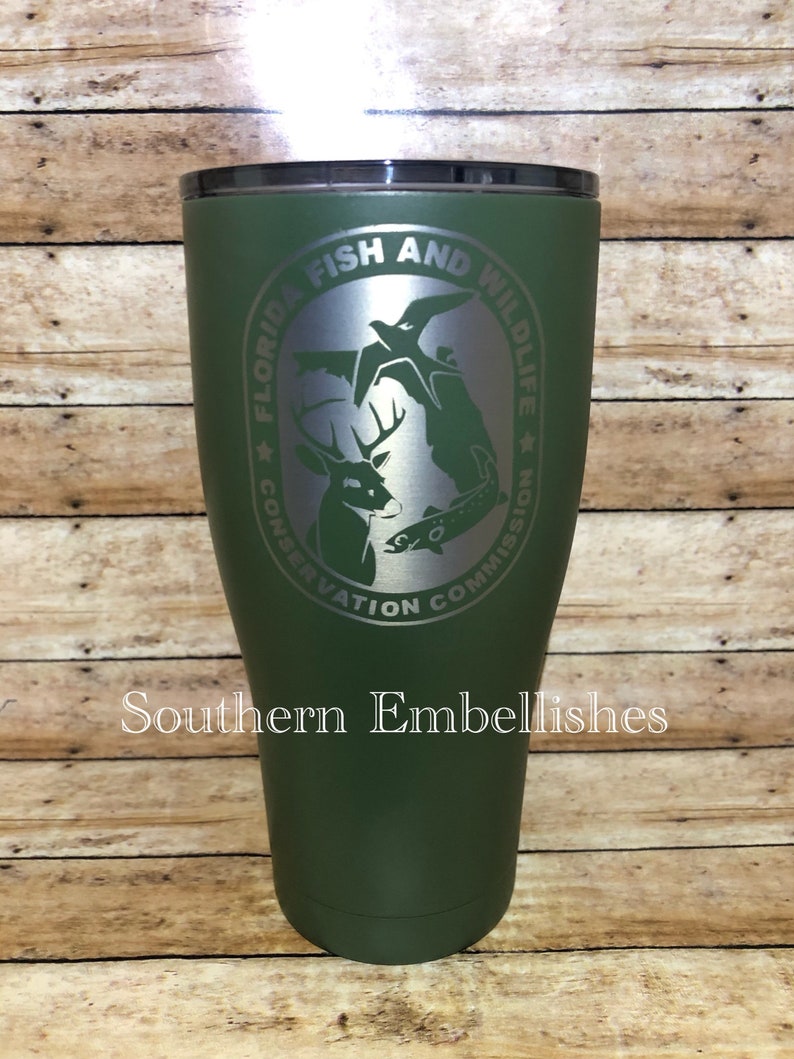 FWC Florida Wildlife Commission Custom Powder Coated Tumbler 30 oz HOGG