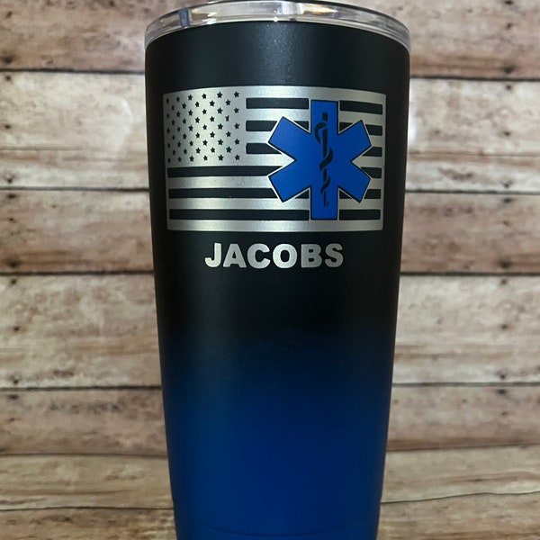 EMT PARAMEDIC Custom Powder Coated Tumbler