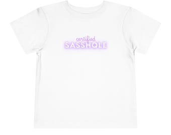 Kinder 'Certificed Sasshole' Grafik-T-Shirt, lustiges spielerisches Säugling, Kleinkind, Jugend-Shirt, Neuheit-T-Stück