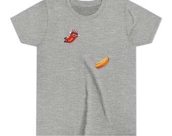 Vaterhaftes Hot Dog Kinder T-Shirt, Cartoon 4. von Juli Shirt, Kleinkind-Jugendbekleidung