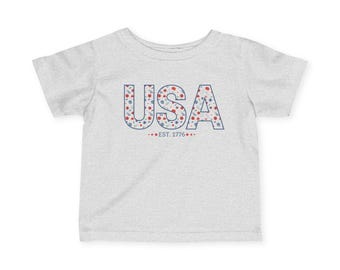 4. Juli Juli 2018 Kinder USA Souvenir Shirt, Vintage Karneval Style