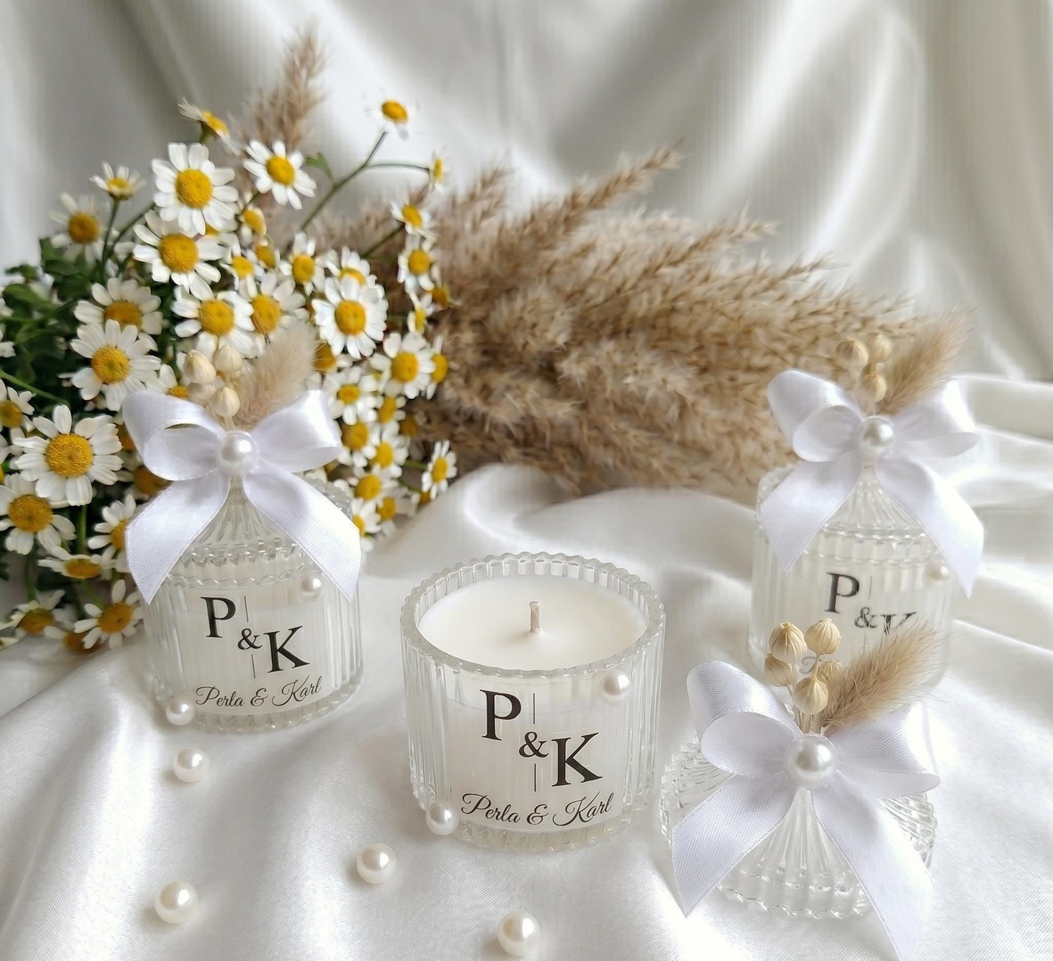 Personalized Wedding Favors for Guests in Bulk, Custom Luxury Candle ...