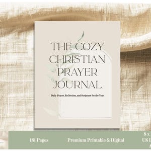 Cozy Christian Prayer Journal, Bible Study, Scripture Reflection (Digital Download)