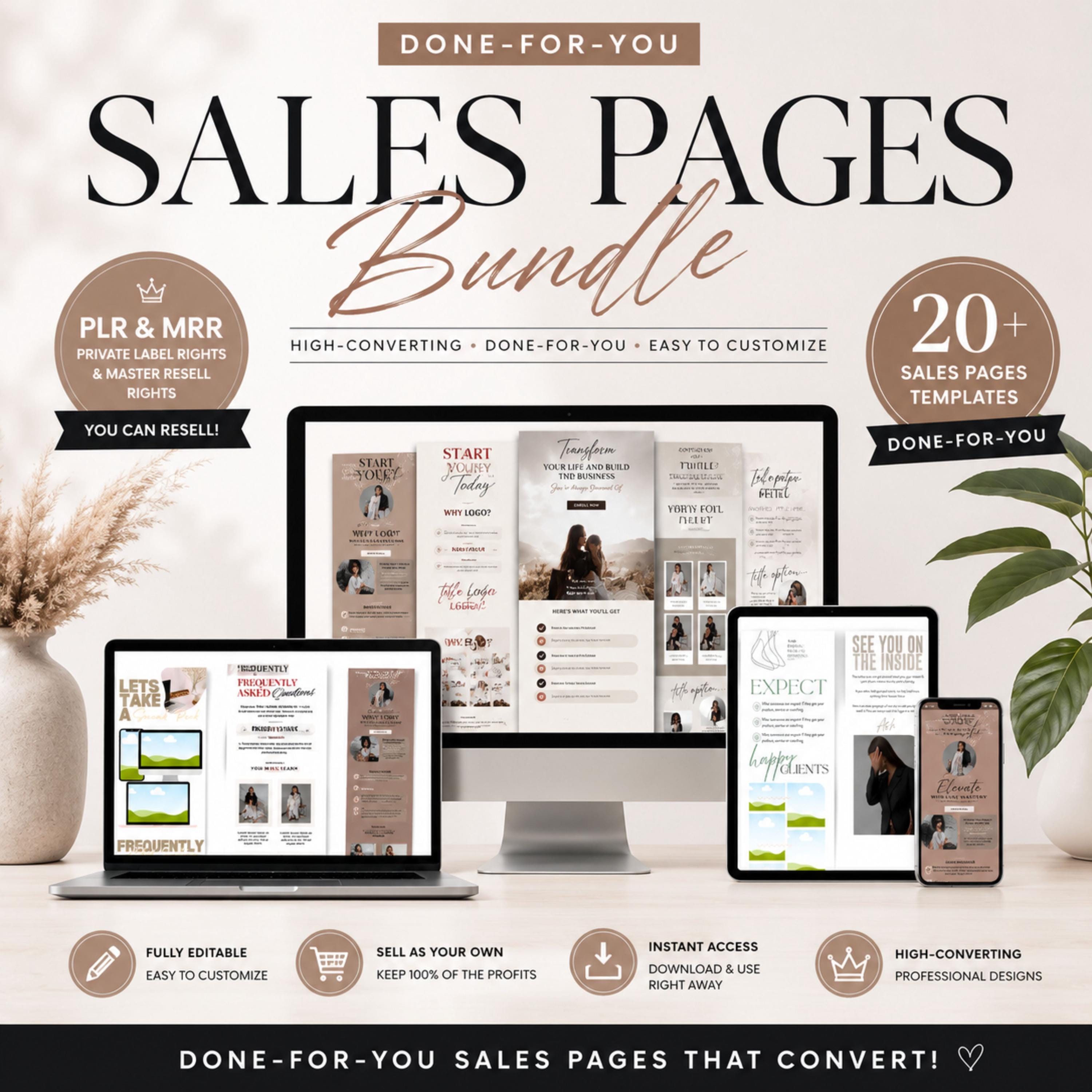Beacons & Stan Store Sales Page Template | 20+ Sales Page Canva ...