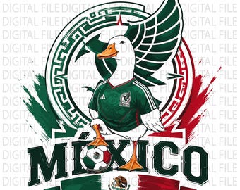 Merlin The Duck Mexico PNG, Mexico World Cup Png, Funny Duck Sublimation Design, Sports Digital Download Shirt Art