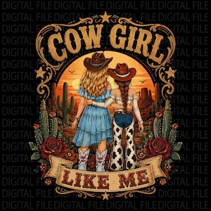 Cowgirl Like Me I Knew It I Knew You png, present till musikfan, vintage western, Toy Story-älskare bild 1