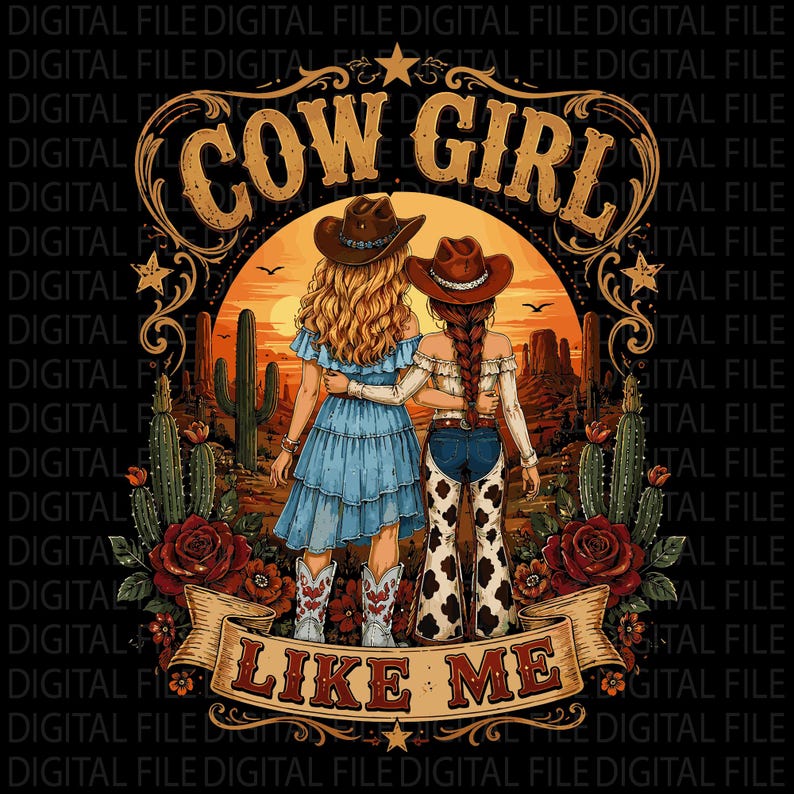 Cowgirl Like Me I Knew It I Knew You png, present till musikfan, vintage western, Toy Story-älskare bild 1