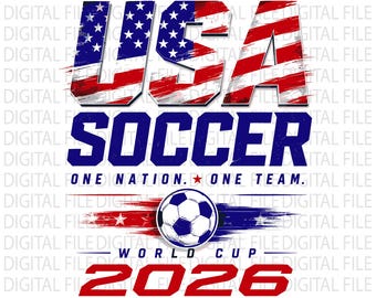 Coupe du monde 2026 PNG, téléchargement numérique pour les fans de football américain, conception en sublimation de l'équipe de football des États-Unis, graphique de chemise de sport