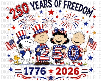 Snoop et ses amis 250e PNG, dessin animé patriotique pour le jour de l'indépendance des États-Unis, sublimation de chemise 4 juillet PNG