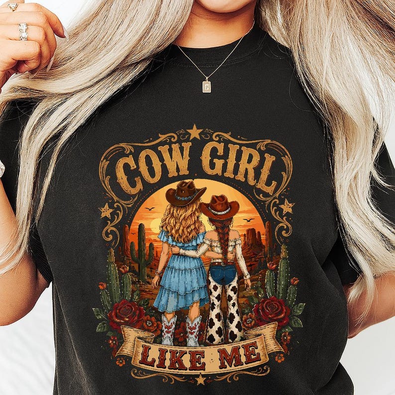 Cowgirl Like Me I Knew It I Knew You png, present till musikfan, vintage western, Toy Story-älskare bild 3