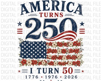 L'Amérique fête ses 250 ans, j'ai ses 50 ans 1976 Png, 50e anniversaire Png, sublimation patriotique des 50 ans, 1776 1976 2026, 250e anniversaire des États-Unis en téléchargement numérique