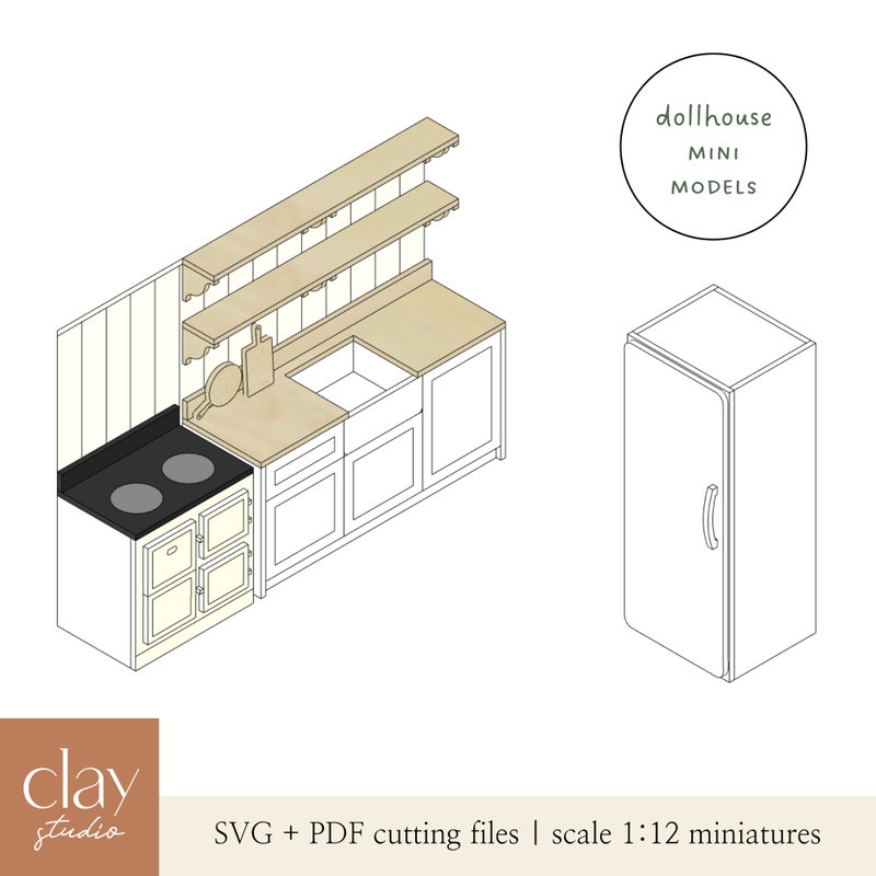 Dollhouse Kitchen Svg - Etsy