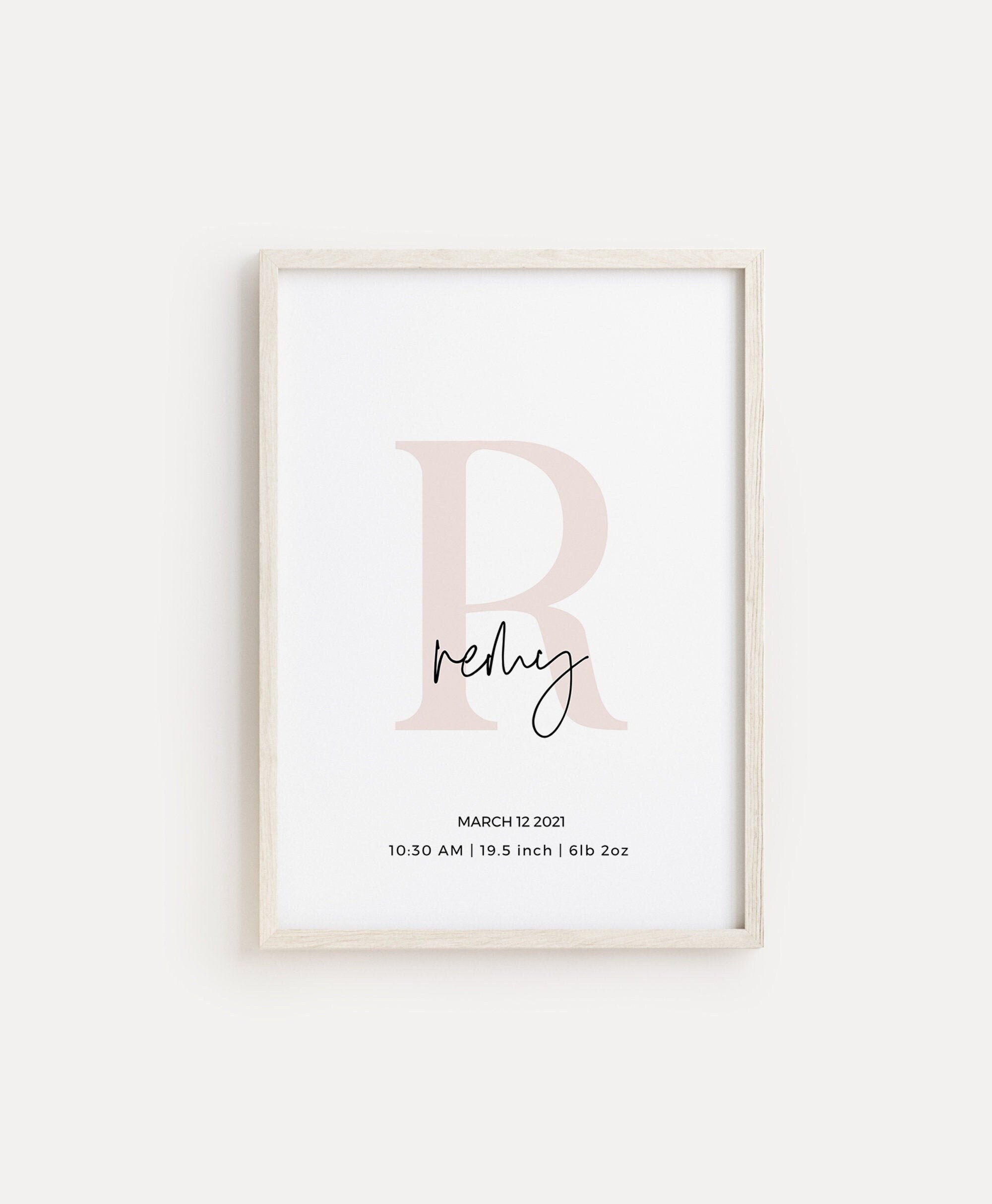 Personalised Baby Name Printable Custom Nursery Name Poster - Etsy