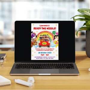 Wiggles 2nd Birthday Invitation Template, Wiggles Birthday Party Invite, Editable Canva 5x7 Digital Download image 6