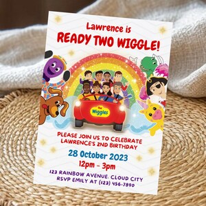 Wiggles 2nd Birthday Invitation Template, Wiggles Birthday Party Invite, Editable Canva 5x7 Digital Download image 11