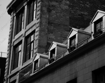 Stampa artistica monocromatica per finestre, stampa architettonica, decorazione in bianco e nero, casa minimalista