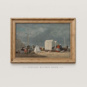 Eugène-Louis Boudin nadert Storm Beach - Printbare muurdecoratie
