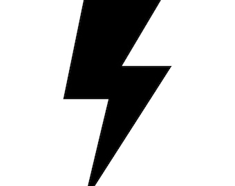 Lightning Bolt Symbol Silhouette, Thunderbolt Svg, Electric Bolt Icons, Thunder Flash Clipart, Instant Download, Commercial Use