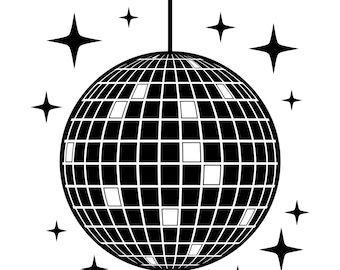 Disco SVG, clipart palla a specchi, clipart palla da discoteca, Cricut e Silhouette, file di taglio vettoriale, download digitale, uso commerciale