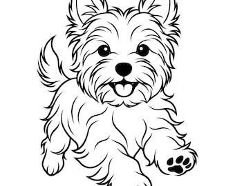 Yorkie Dog Svg, Yorkshire Terrier Clipart, Designs for Cricut and Silhouette, Commercial Use, Digital Download