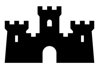 Castle Silhouette Svg, Cut files for Cricut and Silhouette, Magic Castle Svg, Digital Download, Commercial Use