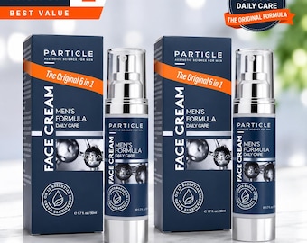 2X Particle Face Cream For Men 6 In 1 Anti Aging Cream Fights Eye Bags Dark Spots