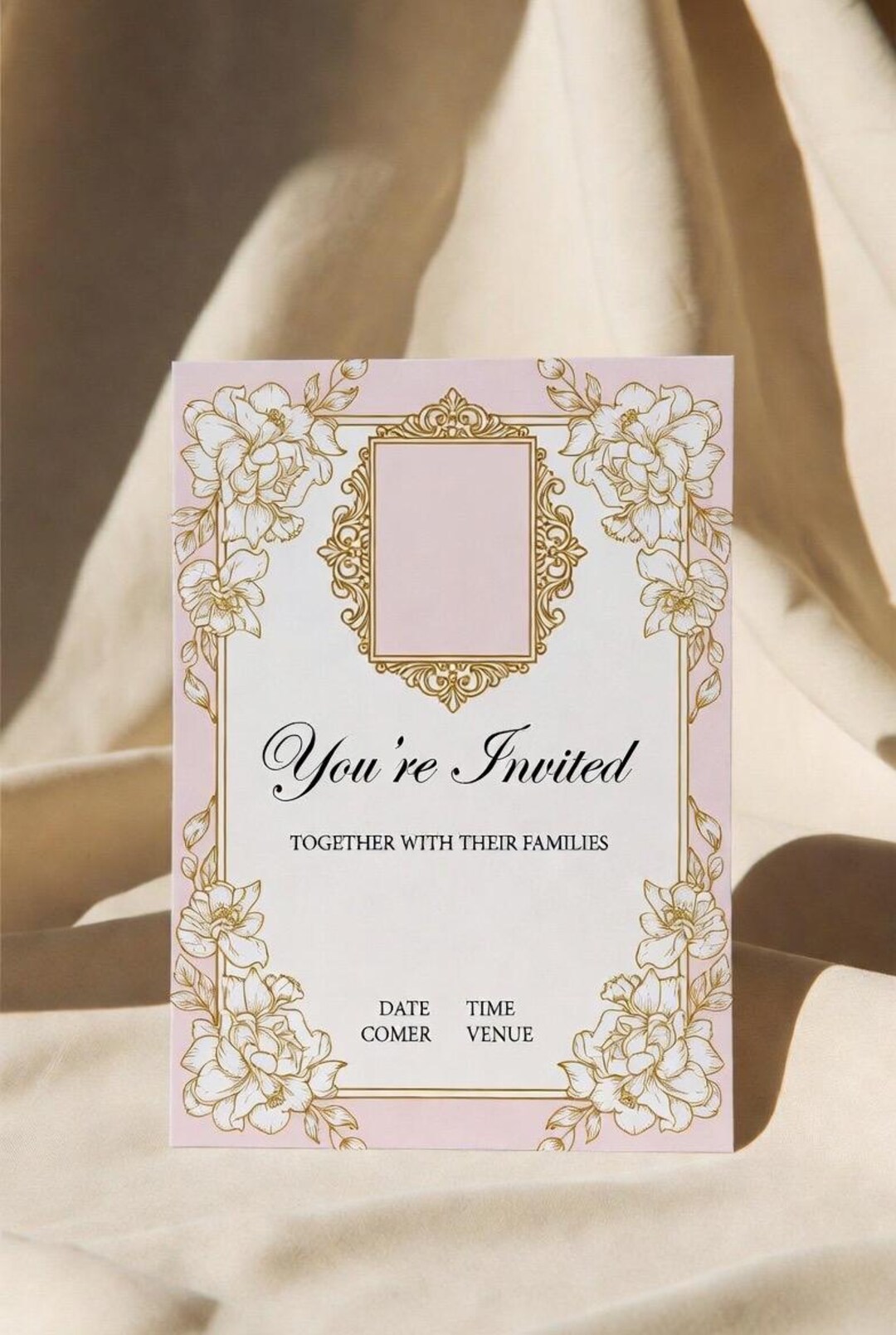 Customizable Wedding Invitation Template With Photo - Etsy