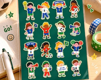 2026 WM Stickerbogen, Fußball Fan Aufkleber, Fußball Turnier Planer Sticker, Sport Journal Scrapbook Dekor, MUMUO